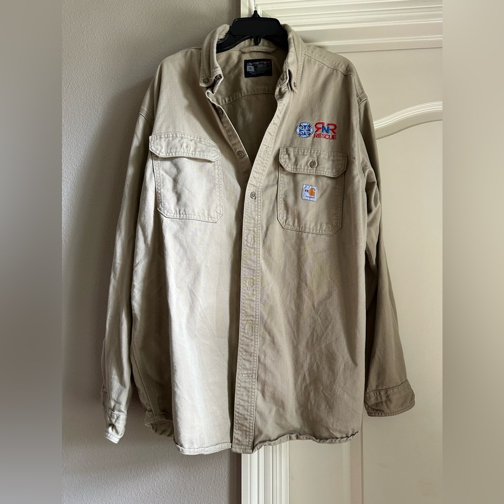 Carhartt Tan Men's Work Loose Fit Shirt